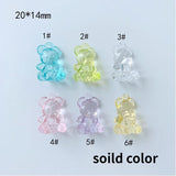 6pcs Acrylic Bear Pendant DIY Earrings Material