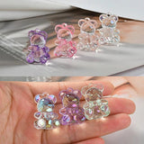6pcs Acrylic Bear Pendant DIY Earrings Material