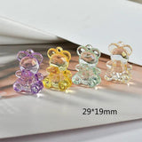 6pcs Acrylic Bear Pendant DIY Earrings Material