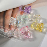 6pcs Acrylic Bear Pendant DIY Earrings Material