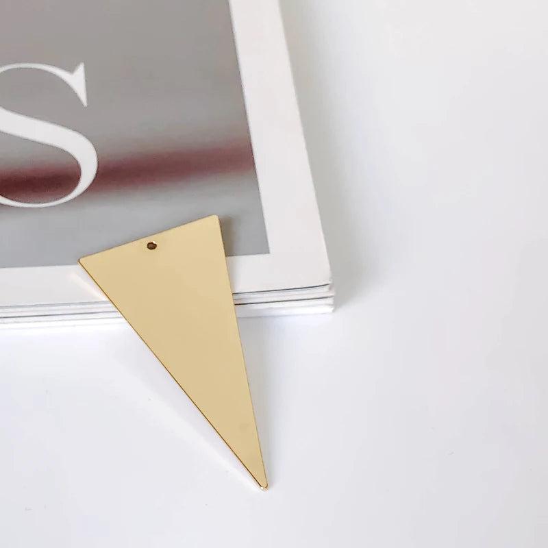 Metal Triangle Eardrop Charms for Jewelry Making 8pcs