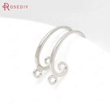 12PCS 10x16MM 11x19MM 24K Brass Earring Hooks Jewelry Making Supplies