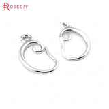 12PCS 10x16MM 11x19MM 24K Brass Earring Hooks Jewelry Making Supplies