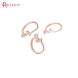 12PCS 10x16MM 11x19MM 24K Brass Earring Hooks Jewelry Making Supplies