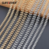 C242 DIY Chain 18k Rhodium Plated Copper Charm 1m/lot