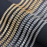 C242 DIY Chain 18k Rhodium Plated Copper Charm 1m/lot