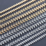 C242 DIY Chain 18k Rhodium Plated Copper Charm 1m/lot