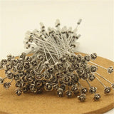 10pcs Crystal Flower Head Brooch Pin Jewelry Copper Rhodium Safety Pins