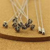 10pcs Crystal Flower Head Brooch Pin Jewelry Copper Rhodium Safety Pins