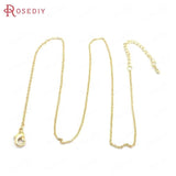 4PCS 45.5CM 24K Copper Necklaces Finished Chains Jewelry Making Supplies
