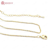 4PCS 45.5CM 24K Copper Necklaces Finished Chains Jewelry Making Supplies