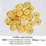 50pcs Metal Snap Buttons for Glass Snap Button Fittings