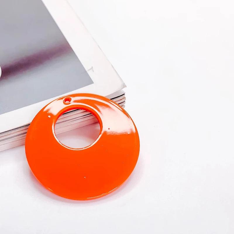 Resin Plastic Acrylic Eardrop Charms 8pcs