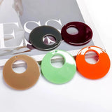 Resin Plastic Acrylic Eardrop Charms 8pcs
