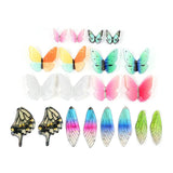 10pcs Colorful Butterfly Wings Acrylic Pendants Jewelry DIY Earrings