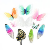 10pcs Colorful Butterfly Wings Acrylic Pendants Jewelry DIY Earrings