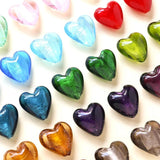 5pc 20*20mm Retro Glass Heart Beads DIY Jewelry Accessories