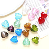 5pc 20*20mm Retro Glass Heart Beads DIY Jewelry Accessories