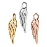 10pcs Angel Wings 20*6mm Stainless Steel Pendants DIY Jewelry Findings
