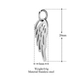 10pcs Angel Wings 20*6mm Stainless Steel Pendants DIY Jewelry Findings