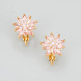 Nickel Free 18k Plated Zircon Ear Clip Earrings for Women