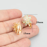 Nickel Free 18k Plated Zircon Ear Clip Earrings for Women