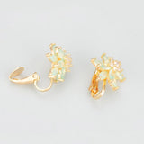 Nickel Free 18k Plated Zircon Ear Clip Earrings for Women