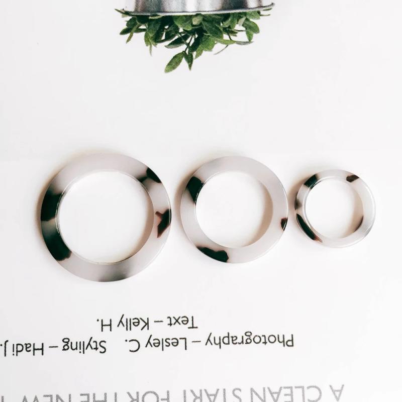 Round Circle Resin Plastic Acetic Acid Eardrop 10pcs