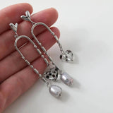 4PCS 10mm Heart Glass Pendant Charms Jewelry Making Eardrop DIY Necklace