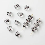 4PCS 10mm Heart Glass Pendant Charms Jewelry Making Eardrop DIY Necklace