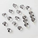 4PCS 10mm Heart Glass Pendant Charms Jewelry Making Eardrop DIY Necklace