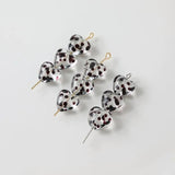 4PCS 10mm Heart Glass Pendant Charms Jewelry Making Eardrop DIY Necklace