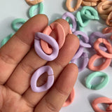 50pcs Acrylic Chains Beads Twisted Chain Link Loose Beads for DIY Jewelry