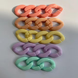 50pcs Acrylic Chains Beads Twisted Chain Link Loose Beads for DIY Jewelry