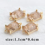 18k Plated Zircon Pendant 6pcs