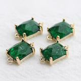 18k Plated Zircon Pendant 6pcs