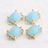 18k Plated Zircon Pendant 6pcs