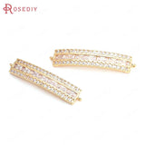 Champagne Brass Zircon Charms Pendants