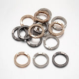 5pcs O Ring Keyring With Diamonds Metal Spring For Keychain Pendant