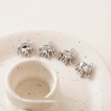 8PCS Elephant Necklace Pendant Brass 14k Plated DIY Accessory