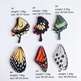 8pcs Acrylic Resin Butterfly Wing Eardrop Accessories