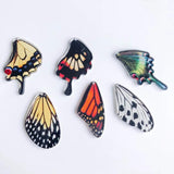 8pcs Acrylic Resin Butterfly Wing Eardrop Accessories