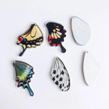 8pcs Acrylic Resin Butterfly Wing Eardrop Accessories