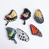 8pcs Acrylic Resin Butterfly Wing Eardrop Accessories