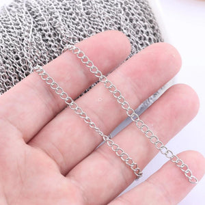 10m Stainless Steel Necklace Extender Tail Chain Roll, Jewelry Making Supplies