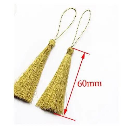 30pcs/lot 40 60 80mm Long Rayon Thread Silk Tassels for Jewelry Making