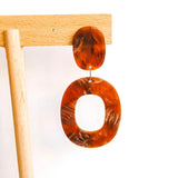 Oval Stud Earrings Jewelry Component 6pcs