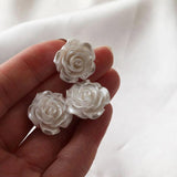 2PCS 14K Rose Flower Pendant DIY Jewelry Findings Earrings Supplies