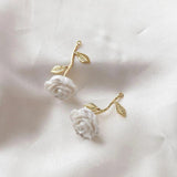 2PCS 14K Rose Flower Pendant DIY Jewelry Findings Earrings Supplies