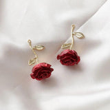 2PCS 14K Rose Flower Pendant DIY Jewelry Findings Earrings Supplies